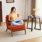 Karl home Mid-Century Modern Accent Chair, Living Room Chairs - Image 7