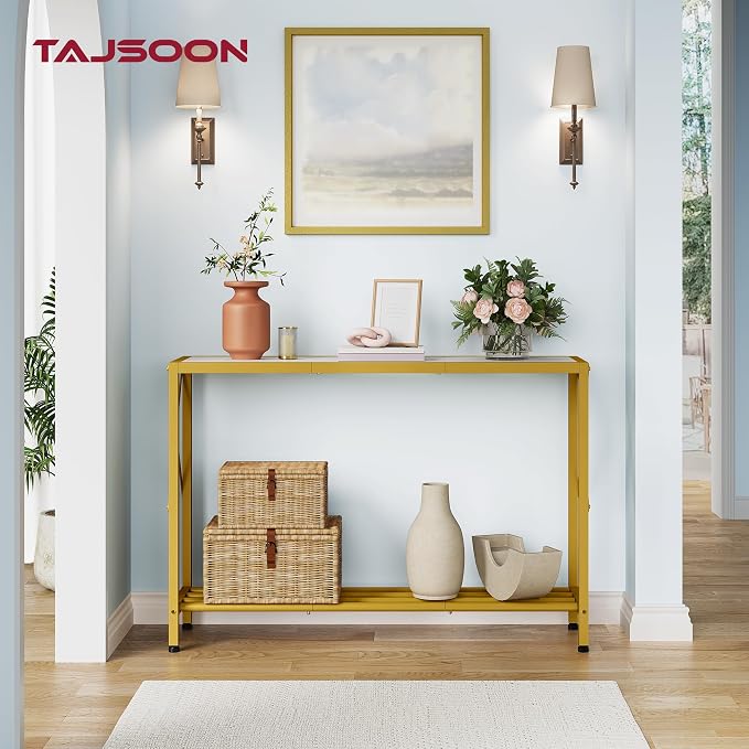 Tajsoon Entryway Table 41.8”, 2-Tier Entry Way Console Entrance Table, Narrow - Image 2