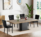 Henf 63"-79" Dining Table Set for 4, 5 Pieces Extendable Dining Table and 4 by Henf