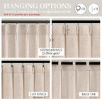 PleatedDrapes Modern Farmhouse Style Light Filtering Curtains - Image 4