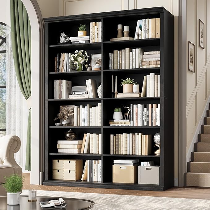 Rresyet 71.8" L *47.2“W Wooden Bookcase and Bookshelf – Extra Large Bookshelf by ReinventingtheGoodinLife