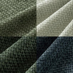 MIULEE Soft Decorative Chenille Pillow Covers Green Navy 18x18 Pack of 4 | - Image 2
