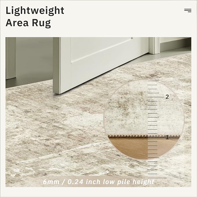 Soalmost Abstract Rug 5x8 Washable Area Rugs - Image 7