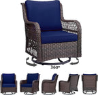 Towallmark Outdoor Swivel Wicker Glider Patio Chairs - Image 8