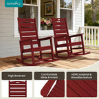 SERWALL Outdoor Rocking Chair, Oversized Rocking Chair - Image 9