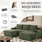 96" Sectional Couches for Living Room Cloud Couch Sofa - Image 6