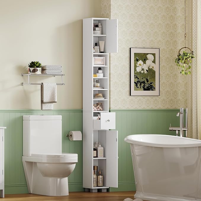 TEENFON Bathroom Cabinet, Narrow Bathroom Storage Cabinet - Image 4