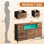 WLIVE Dresser TV Stand for 45, 55 inch TV, Entertainment Center - Image 3