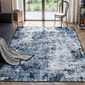 Rugflix 5x8 Area Rugs for Living Room, Washable Navy Blue Dark Large Rug | by RugflixAreaRugs