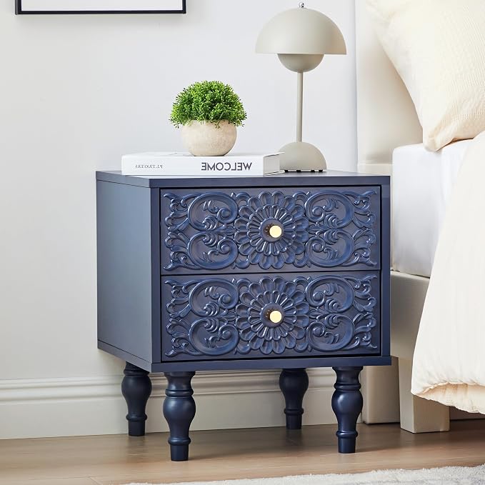 Nightstand, Farmhouse Bedside Table by Unknown