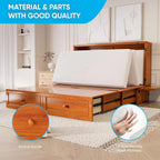 Mjkone Murphy Bed Queen, Cabinet Murphy Bed - Image 4