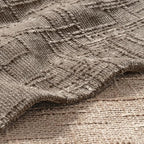 MIULEE Chenille Textured Lumbar Throw Pillow Covers Taupe Grey 12x20 | Set of 2 - Image 2