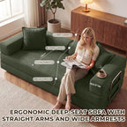 GRUSIGN 78 Inch Convertible Sofa Bed, 5-in-1 Futon Sofa Bed Pull Out Couch - Image 6