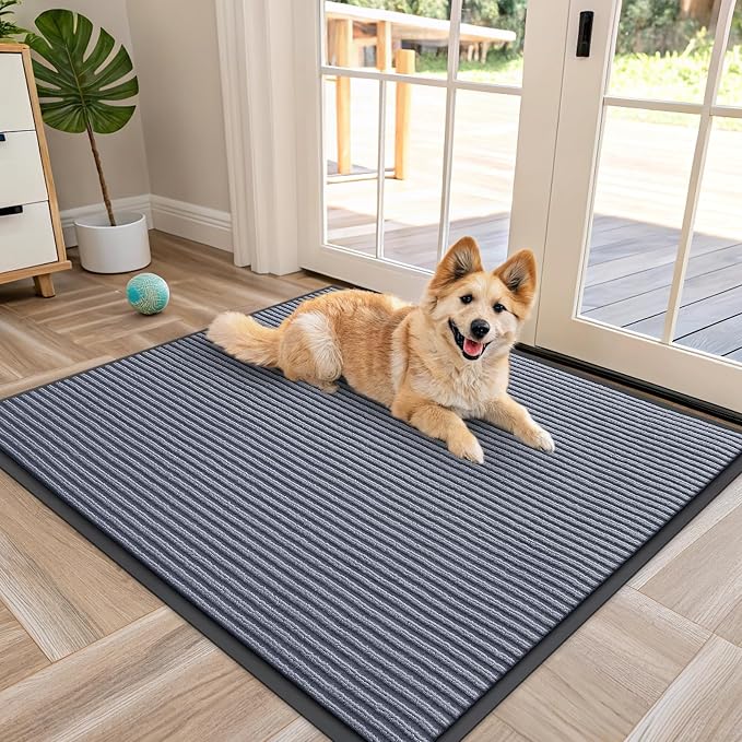 OLANLY Front Door Mat 40x32, Waterproof Heavy-Duty Indoor Outdoor Doormat | Ash by OLANLY