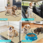 OLANLY Dog Door Mat for Muddy Paws 48x30, Paw Print Design Chenille Mud Mat | - Image 7