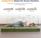 MAXYOYO 6" Folding Sofa Bed for Floor, Tufted Tri-Fold Floor Mattress - Image 9