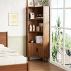 Lxsxlome Fluted Corner Cabinet, 66.928" Tall Corner Floor Cabinet - Image 4