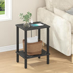 TUTOTAK End Table with Charging Station, Small Side Table, Nightstand Bedside - Image 2