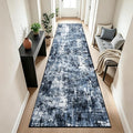Rugflix 3x10 Runner Rug for Hallway, Washable Navy Blue Long Runners | Machine by RugflixAreaRugs