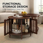 31.5" Vintage Round Nesting Coffee Table Set - Image 6