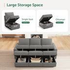HONBAY Modular Sectional Couch Sleeper Sofa Bed - Image 3