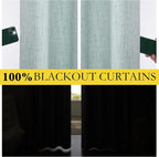 NICETOWN Seafoam Green Blackout Curtains - Image 6