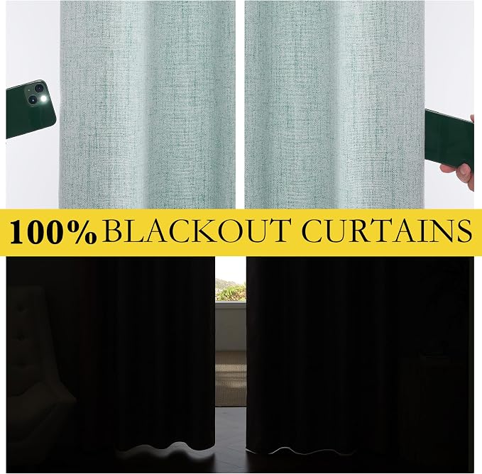 NICETOWN Seafoam Green Blackout Curtains - Image 6