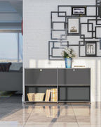 Metal Sideboard with 2 Flap Doors, DIY Modern Home Furnishing, Foyer - Image 9