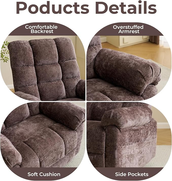 Oversized Swivel Rocker Recliner - Image 7