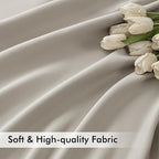 MIULEE Natural Back Tab Blackout Curtains 52x72 Inches Long 2 Panels Set | Rod - Image 6