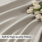 MIULEE Natural Back Tab Blackout Curtains 52x108 Inch Long 2 Panels Set | Rod - Image 6