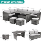 Wumiokio Patio Furniture Set, 7 Pieces Outdoor Patio Furniture - Image 8