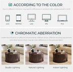 LINSY HOME Round Coffee Table, 31.5" Drum Coffee Table - Image 9