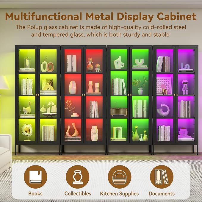 Polup Glass Display Cabinet - Image 7