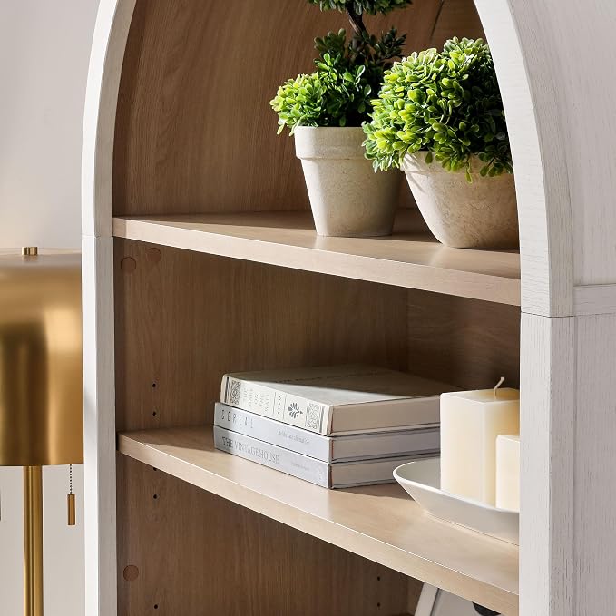 Modway Nolan Tall Arched Storage Display Cabinet in Ivory - Image 6