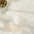 Semi Sheer Linen Curtains 40 Inch Length - Image 2