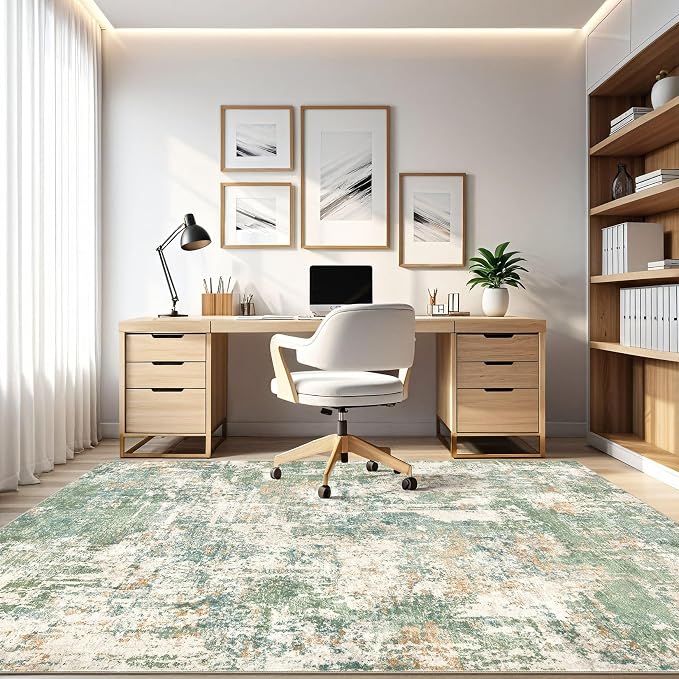 LOONGRUG 10x12 Area Rug Washable Large Neutral Modern Living Room Rug | - Image 8