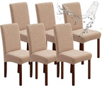 Genina Waterproof Chair Covers for Dining Room 6 Pack, Dining Chair Cover by Genina