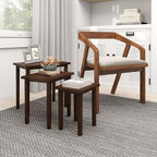 Giantex Nesting Tables Set of 3, Farmhouse Stacking Side Table - Image 9