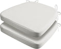 AAAAAcessories D-Shaped Chair Cushions, Machine-Washable Cover, Natural Linen by AAAAAcessories