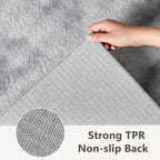 2x3 Tie-dye Light Grey Area Rug Washable Non-Slip - Image 6