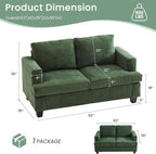 YOUDENOVA Sofa, 3 Piece Set Comfy Sofa, Loveseat & 2 3-Seater Couch - Image 3