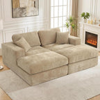 80.7" Oversized Double Chaise Lounge Chair Indoor, Cloud Boneless Sleeper Sofa - Image 9