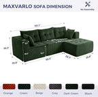 MAXYOYO Modular Sectional Sofa Couch, L Shaped Modern Cloud Couch - Image 2