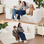Futon Sofa Bed with Pillow, 3-in-1 Sleeper Sofa Bed with Removable Cover - Image 5