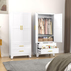 erosoei Metal Armoire Wardrobe Closet, 71 "Metal Clothing Storage Cabinet - Image 7