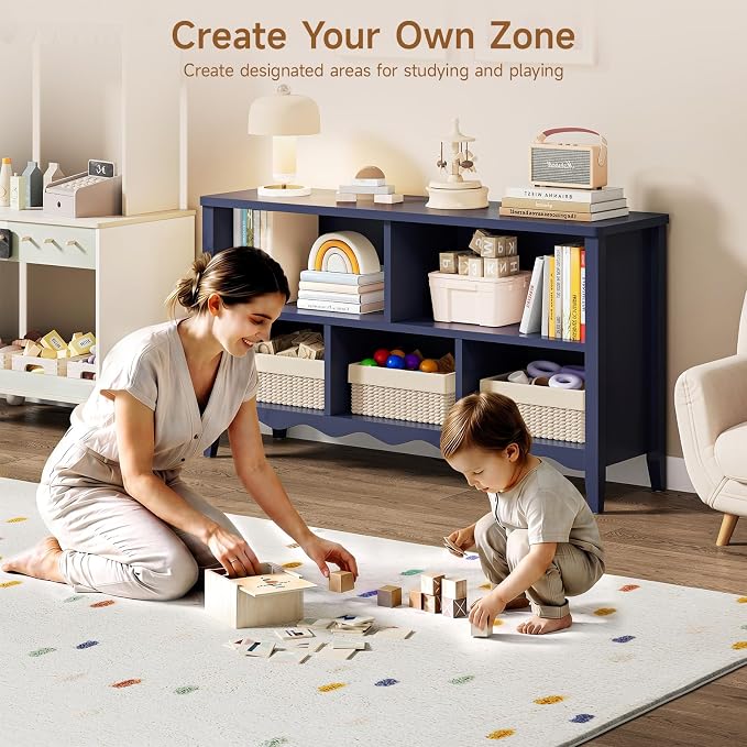 ONBRILL Montessori Shelf, 5 Cube Toy Storage Organizer - Image 8