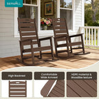 SERWALL Outdoor Rocking Chair, Oversized Rocking Chair - Image 6