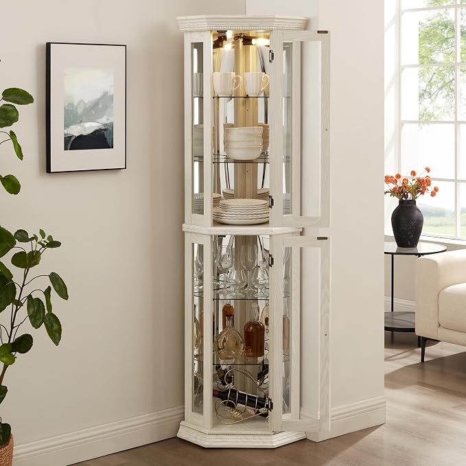 Glass Corner Display Cabinet - Image 7