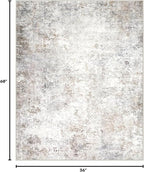 Beige Grey Washable Rugs 3x5 Area Rugs - Image 2